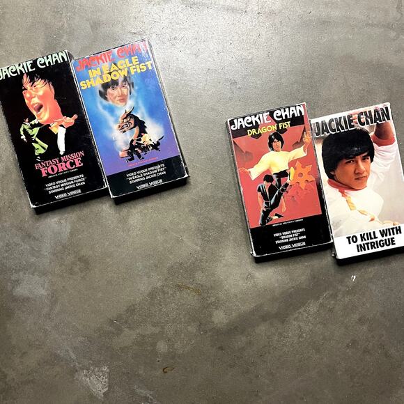 RARE 80's Jackie Chan VHS Movies Set of 4